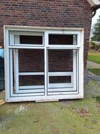 Kunststof kozijnen met dubbelglas en glaslatten, Ophalen, Gevelraam of Ruit, Gebruikt, 120 tot 160 cm