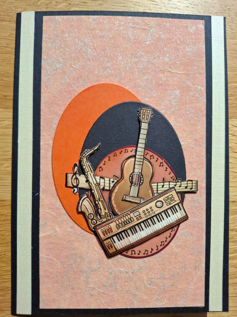 Zelfgemaakte muziekkaart, Hobby en Vrije tijd, Ophalen of Verzenden, Nieuw