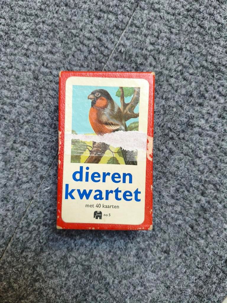 Vintage Dierenkwartet, Hobby en Vrije tijd, Gezelschapsspellen | Overige, Gebruikt, Ophalen