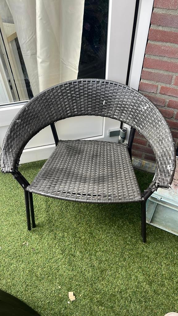 2 tuinstoelen en salontafel gratis ophalen!, Ophalen, Gebruikt, Kunststof