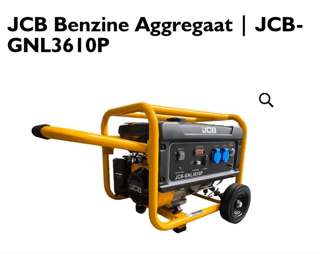 Jcb aggregaat 7.5 pk nieuw in doos JCB-GNL3610P, Ophalen, Nieuw