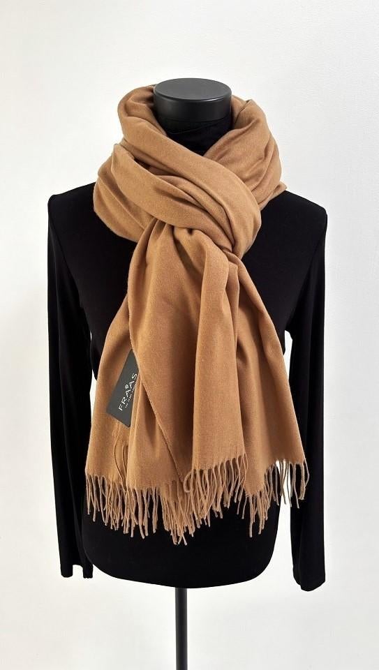 SPLINTERNIEUW! Fraas cashmink dames sjaal camel cognac, Kleding | Dames, Mutsen, Sjaals en Handschoenen, Maat 38/40 (M), Verzenden