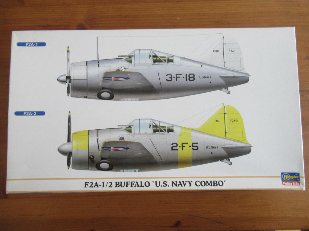 F2A-1/2 Buffalo 'US Navy Combo'  (Hasegawa 1/72), Nieuw, Ophalen of Verzenden, Vliegtuig, Hasegawa