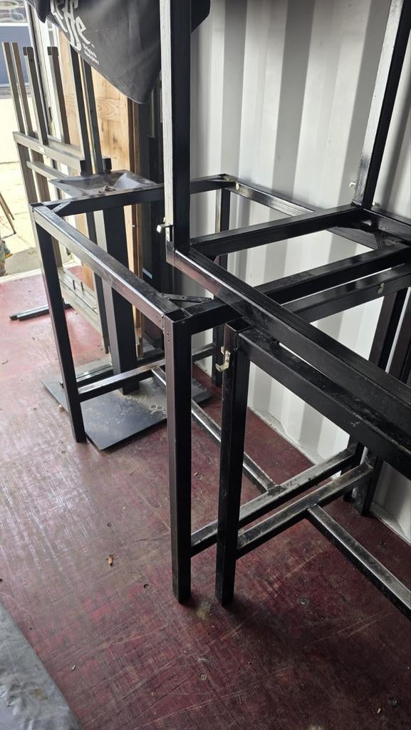 Stalen tafel onderstellen gecoat, Ophalen, Rechthoekig, 50 tot 100 cm