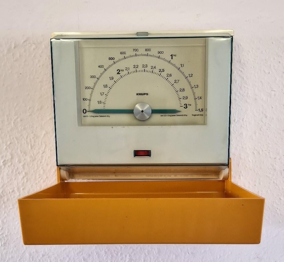 Vintage Krups wand keuken weegschaal, Minder dan 10 kg, Keukenweegschaal, Ophalen of Verzenden, Zo goed als nieuw