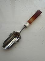 Zilveren suikerlepel met agaat handvat, Antiek en Kunst, Ophalen of Verzenden