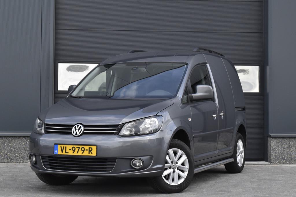 Volkswagen Caddy 1.6 TDI Marge Leer - Navi - Cruise, Voorwielaandrijving, Euro 5, Gebruikt, Zwart