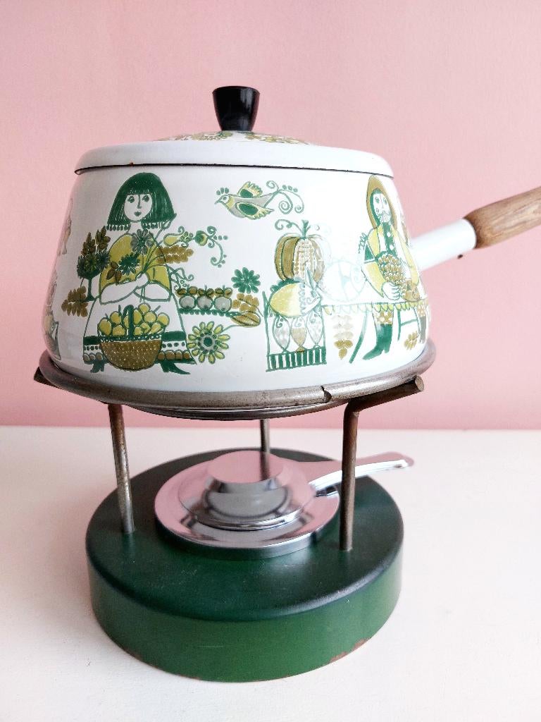 Fundueset Figgjo Flint - fondue pan en onderstel en brander, Ophalen of Verzenden, Zo goed als nieuw, Brander, Fondueset