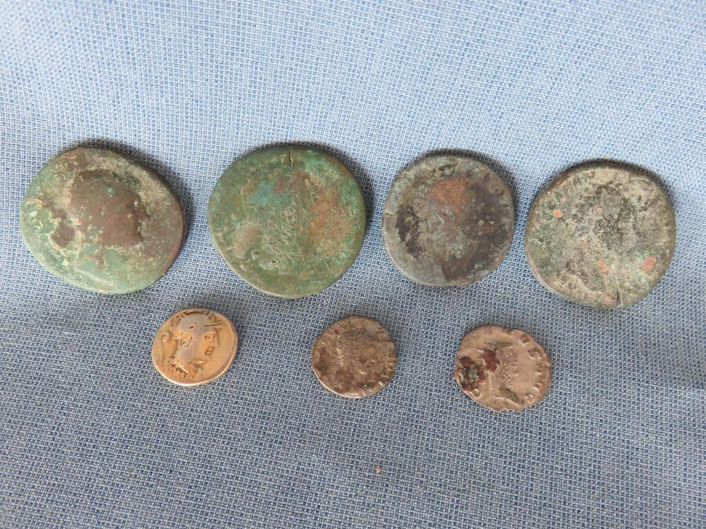 Romeinse rijk - munten 1e - 3e eeuw A.D. - bodemvondsten, Ophalen of Verzenden, Overige landen, Setje