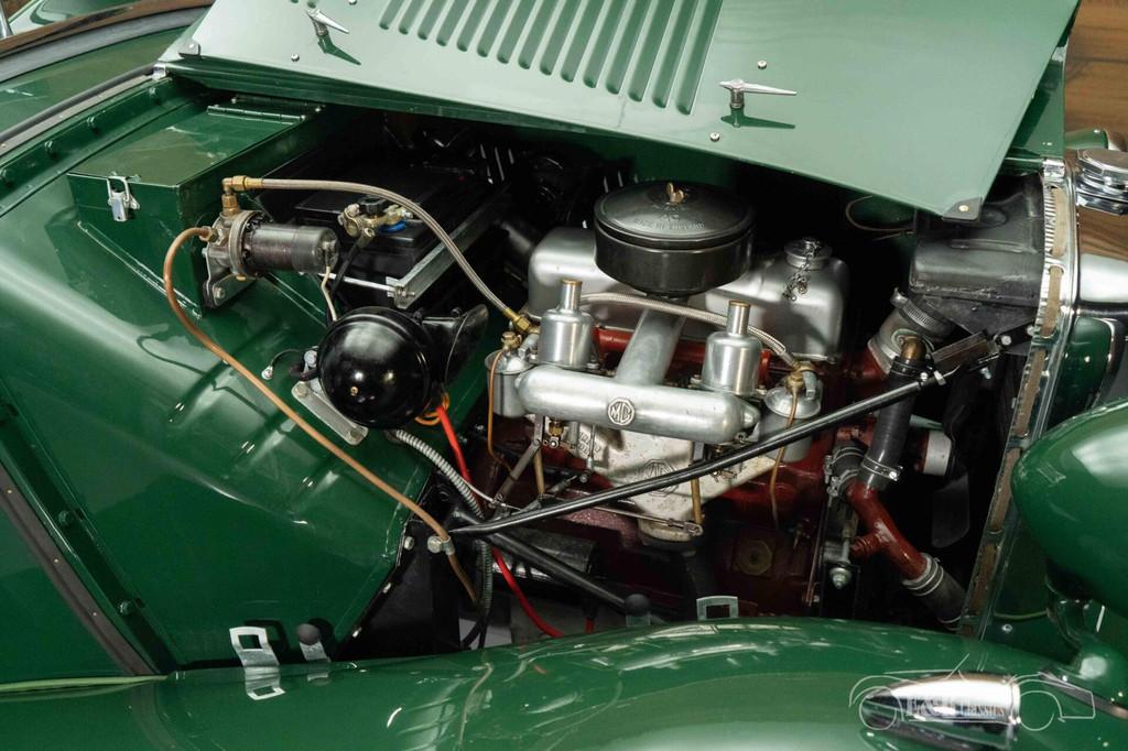 MG TD | Uitvoerig gerestaureerd | Zeer goede staat | 1950, Auto's, Oldtimers, Achterwielaandrijving, 54 pk, Cabriolet, Leder