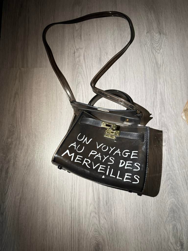 Schattig zwart tasje, Ophalen of Verzenden, Gebruikt, Zwart, Schoudertasje