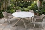 Tuinset Hartman Xander- Wit marmer look tafel, 4 le soleil, Tuin en Terras, Tuinsets en Loungesets, Ophalen, Nieuw, Tuinset, Overige materialen