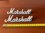 origineel Marshall Logo, 15 cm, wit, 2 stuks, Muziek en Instrumenten, Instrumenten | Onderdelen, Verzenden, Nieuw, Elektrische gitaar