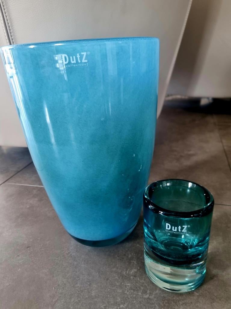 Te koop Dutz vaas en windlicht, Ophalen, Overige kleuren, Minder dan 50 cm, Glas