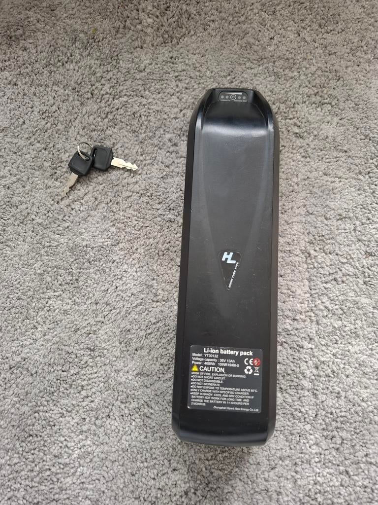 Li-ion accu voor e-bike - 36V 13Ah (468Wh), Ophalen of Verzenden, Gebruikt