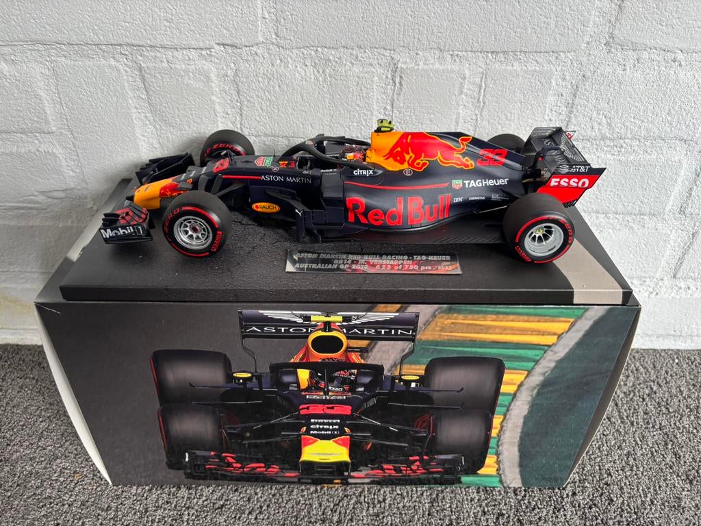 Max verstappen RB14 australie 2018 1:18 model, Ophalen of Verzenden, Zo goed als nieuw, Formule 1