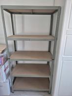 Metalen stellingkast met 4 planken, Ophalen, Gebruikt