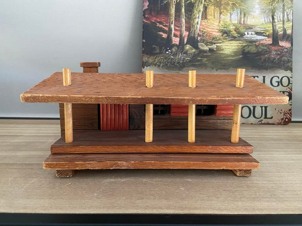 Vintage Houten blokhut Huisje western saloon / treinstation, Ophalen of Verzenden, Gebruikt