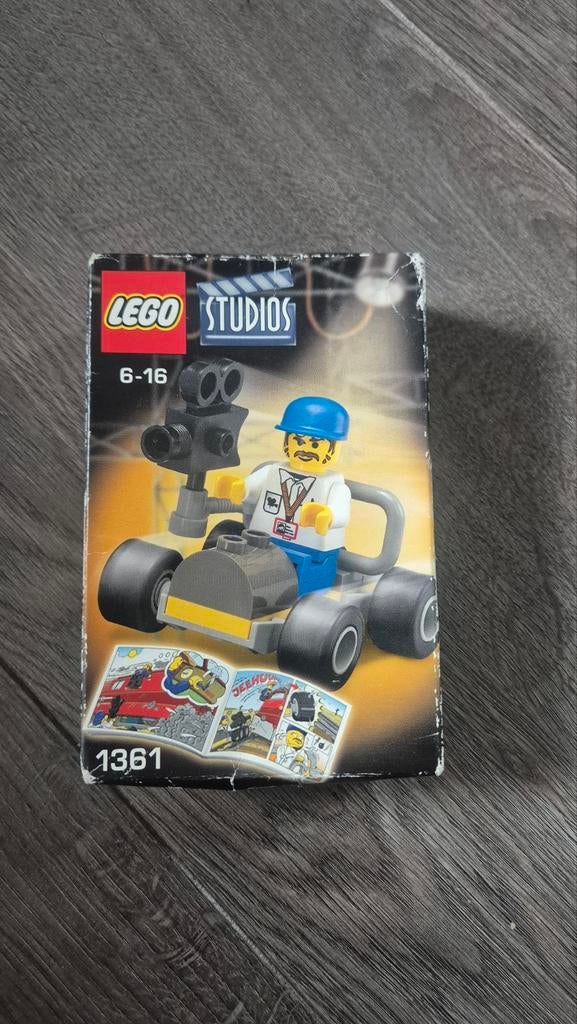 Lego Studios 1361 cameraman met kart, Lego, Nieuw, Ophalen of Verzenden, Complete set