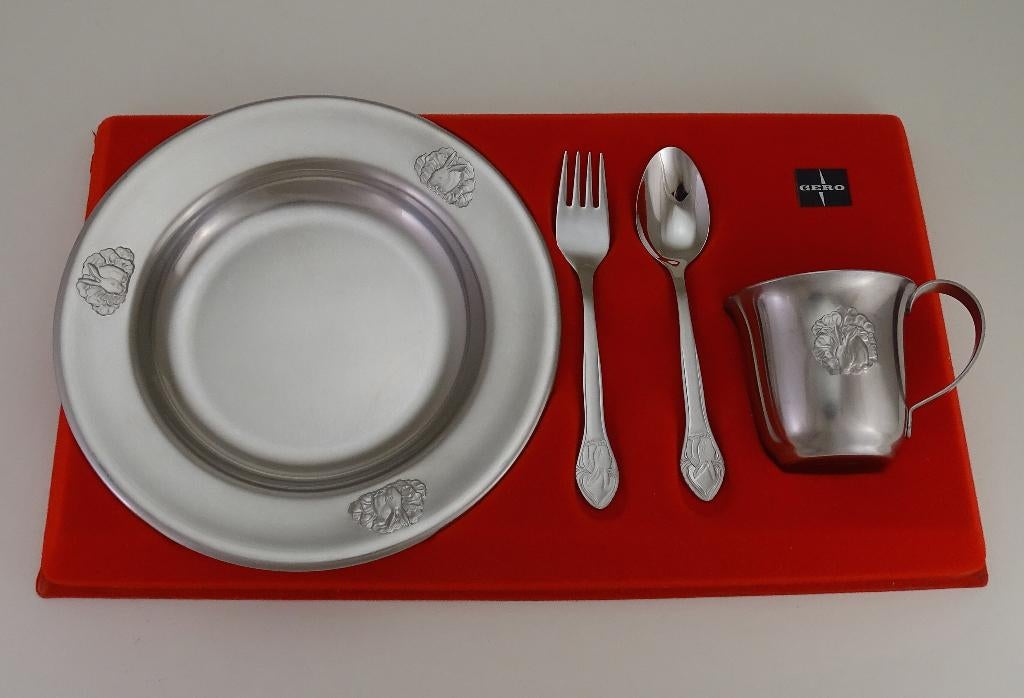 GERO Zilmeta compleet kinder bestek set in origineel etui, Ophalen of Verzenden, Nieuw