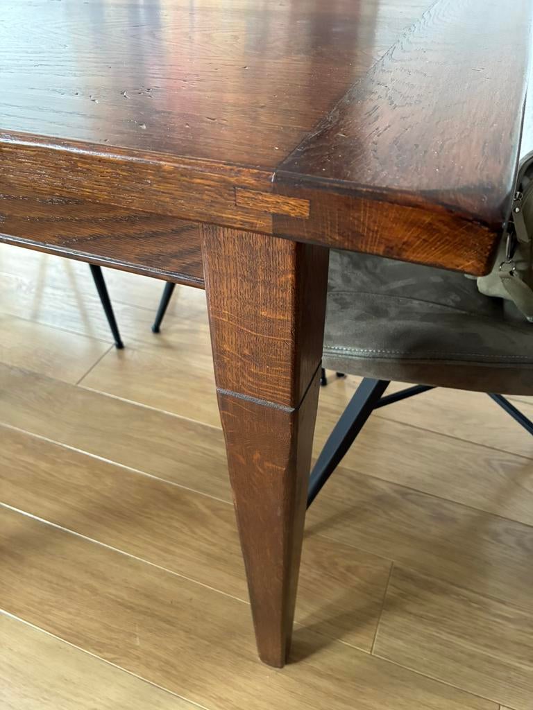 Eiken eet tafel, Ophalen, Gebruikt, Eikenhout, 50 tot 100 cm