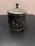 Verzilverde Theebus Douwe Egberts met Reliëf, Ophalen of Verzenden, Zilver