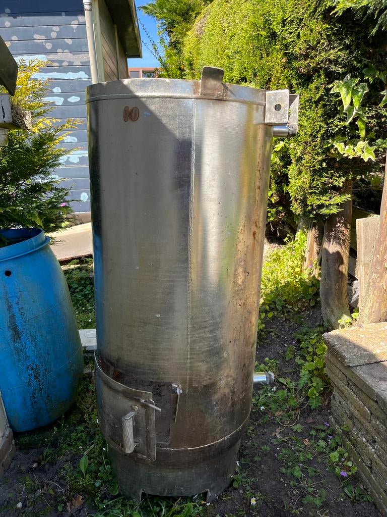 RVS Rookton / bbq met rvs rooster, Ophalen, Gebruikt