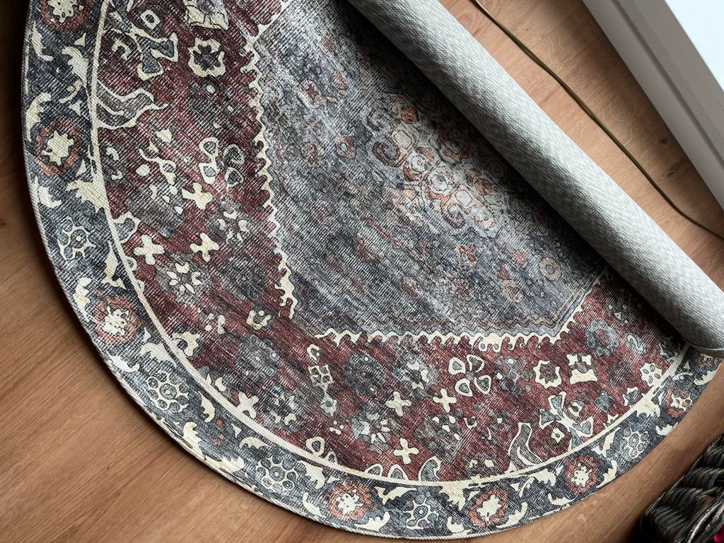 Rond vloerkleed 120x120, Rond, Nieuw, Ophalen of Verzenden, Rood