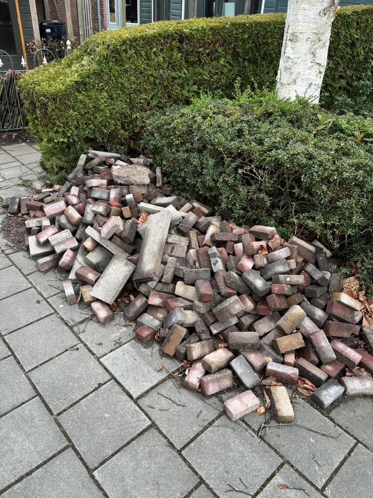 GRATIS! 4m2 waaltjes, Tuin en Terras, Tegels en Klinkers, Ophalen, Zo goed als nieuw, Beton, Klinkers