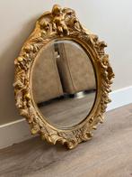 Antieke Gouden Spiegel met Engeltjes - Ovaal, Ophalen, Ovaal, 50 tot 100 cm, 100 tot 150 cm