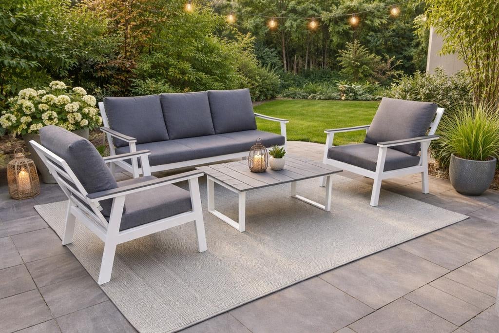 Luxe loungeset (4-delig) – zo goed als nieuw, Tuin en Terras, Tuinsets en Loungesets, Ophalen of Verzenden, Zo goed als nieuw