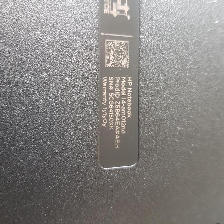 HP Model14-am012nd, Computers en Software, Windows Laptops, Gebruikt, 14 inch, SSD, Minder dan 2 Ghz, Minder dan 4 GB, Qwerty