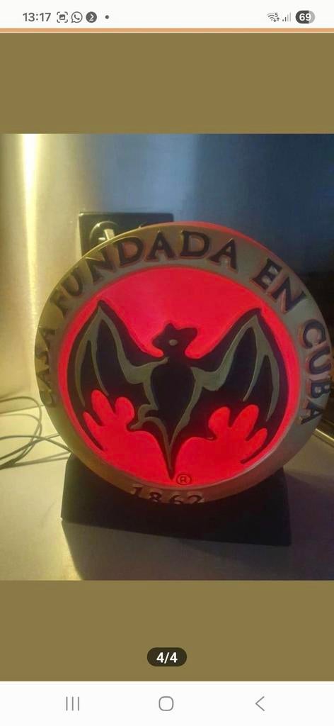 Vintage super gave bacardi lamp, Ophalen of Verzenden, Zo goed als nieuw, Lichtbak of (neon) lamp