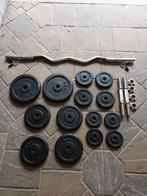 Dumbbell, curl bar en schijvenset 30mm, Ophalen of Verzenden, Gebruikt, Rug, Dumbbell