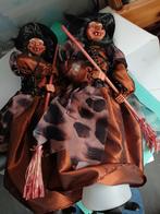 Set van 2 Heksenpoppen - Decoratieve Heksen, Verzamelen, Poppen, Ophalen of Verzenden, Gebruikt, Overige typen