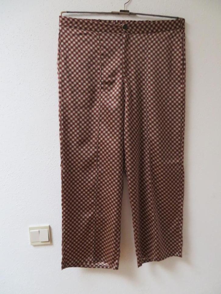 X50 FEMMES DU SUD broek 94% zijde bruin beige M 38/40, Kleding | Dames, Broeken en Pantalons, Nieuw, Maat 38/40 (M), Bruin, Lang