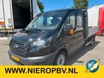 Ford Transit 2.0TDCI Dubbelcabine Openlaadbak Airco Cruiseco, Auto's, Achterwielaandrijving, 4 cilinders, Zwart, Origineel Nederlands