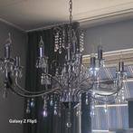Elegante kroonluchter met kristallen, Ophalen, Zo goed als nieuw, Glas, Klassiek