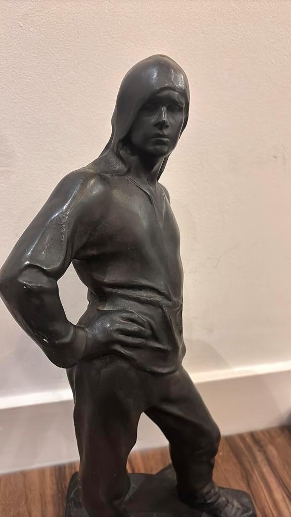 ‘Le Débardeur' bronzen beeld - Constantin Meunier, Antiek en Kunst, Kunst | Beelden en Houtsnijwerken, Ophalen