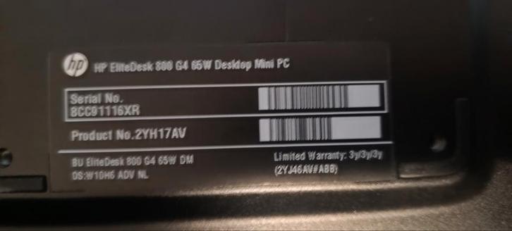 Mini PC HP EliteDesk & 22 inch monitor, Computers en Software, Desktop Pc's, Gebruikt, Onbekend, HDD, SSD, Minder dan 4 GB, Met monitor