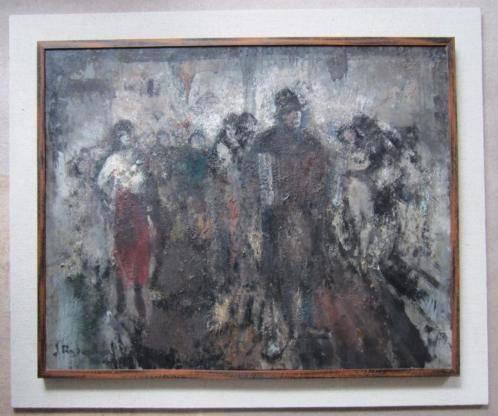 ==Jan Rijlaarsdam 1911-2007 ==de straatmuzikant==, Antiek en Kunst, Kunst | Schilderijen | Klassiek, Ophalen