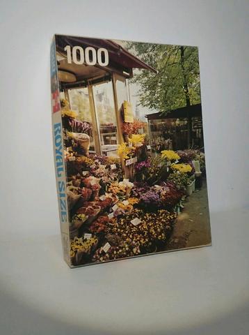 Vintage puzzel, 1000 Amsterdam, bloemenmarkt beschikbaar voor biedingen