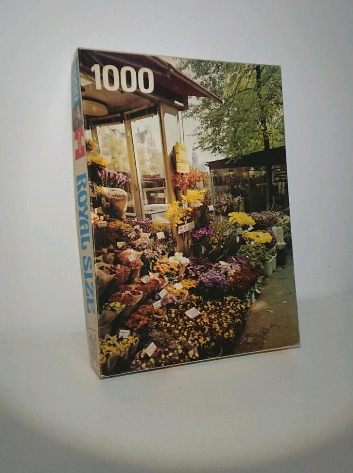 Vintage puzzel, 1000 Amsterdam, bloemenmarkt, Hobby en Vrije tijd, Overige Hobby en Vrije tijd, Gebruikt, Ophalen of Verzenden