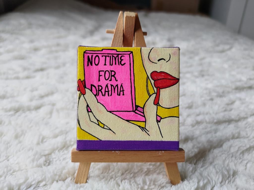 Mini Canvas Kunstwerk - Neon Accent #3, Ophalen of Verzenden