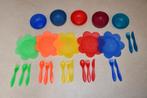 Sets plastic soepbollen en borden voor kinderen met bestek, Overige materialen, Gebruikt, Overige typen, Ophalen of Verzenden