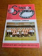 Programma Feyenoord - Cambuur 12 april 1993, Verzamelen, Ophalen of Verzenden, Gebruikt, Feyenoord, Boek of Tijdschrift