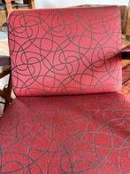 Leolux Scylla fauteuil - stof met leren armsteunen, Ophalen, Gebruikt, Tijdloze stijl Leolux, 75 tot 100 cm