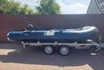 Rubberboot hibo 430, Watersport en Boten, Ophalen of Verzenden, Zo goed als nieuw, Benzine, 30 pk of meer
