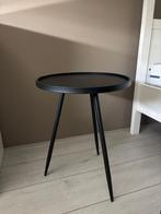 Zwart Bijzettafeltje - Zo Goed Als Nieuw, Huis en Inrichting, Tafels | Bijzettafels, Ophalen, Minder dan 45 cm, Rond, Zo goed als nieuw
