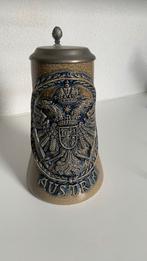 Mooie bierpul (wapen van Oostenrijk) steengoed, Ophalen of Verzenden